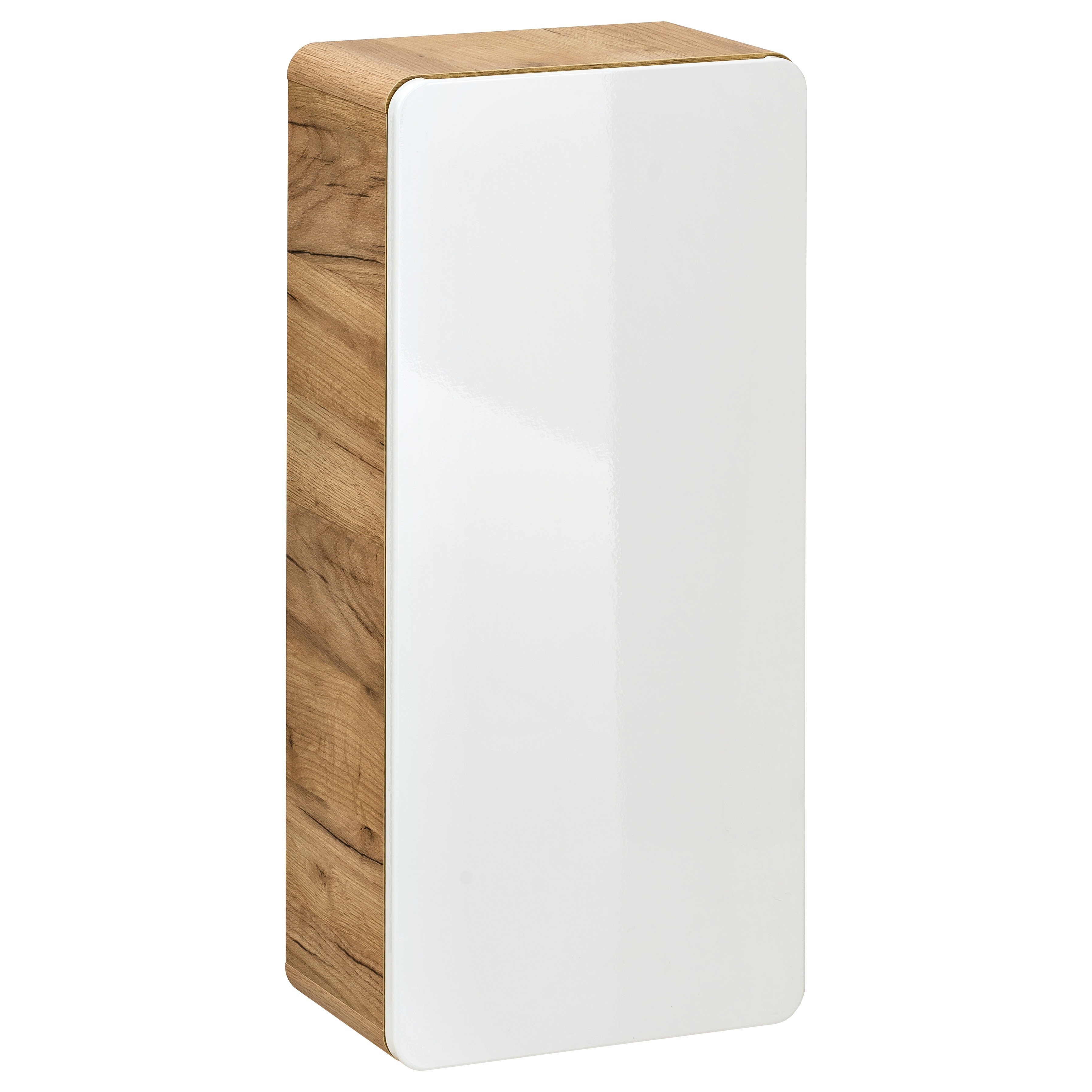 Szafka łazienkowa wisząca Aruba 75x35x22 cm biały bianco/dąb craft złoty