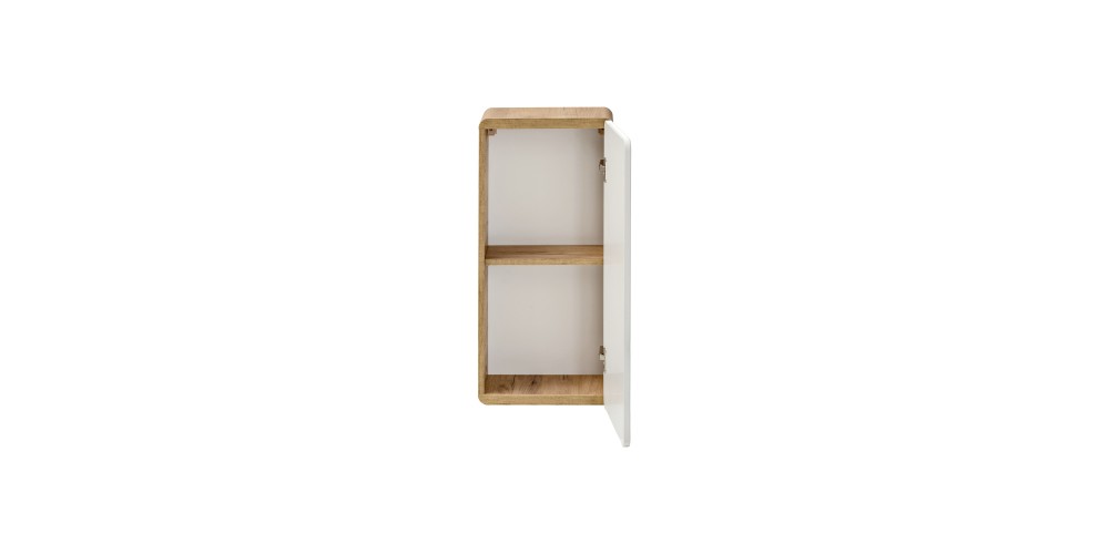 Szafka łazienkowa wisząca Aruba 75x35x22 cm biały bianco/dąb craft złoty