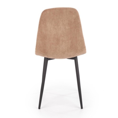Krzesło sztruksowe do jadalni K387 beżowe nowoczesne