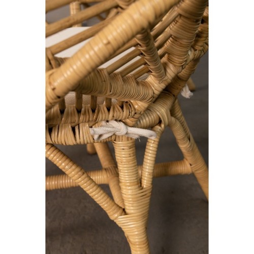 Fotel stokrotka Daisy Mini z poduszką rattan naturalny handmade boho