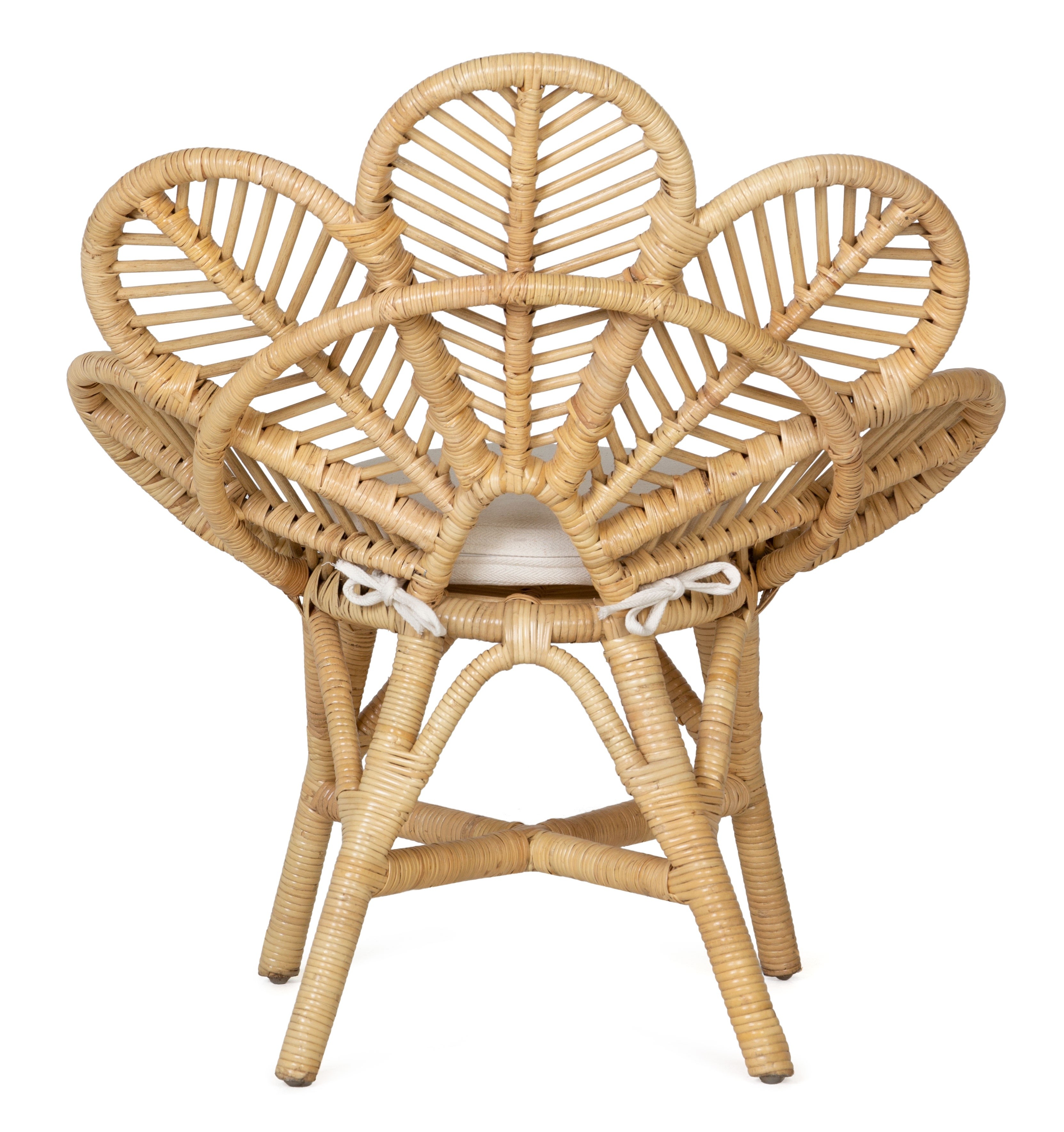 Fotel stokrotka Daisy Mini z poduszką rattan naturalny handmade boho