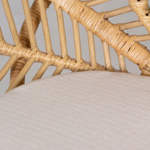 Fotel stokrotka Daisy Mini z poduszką rattan naturalny handmade boho