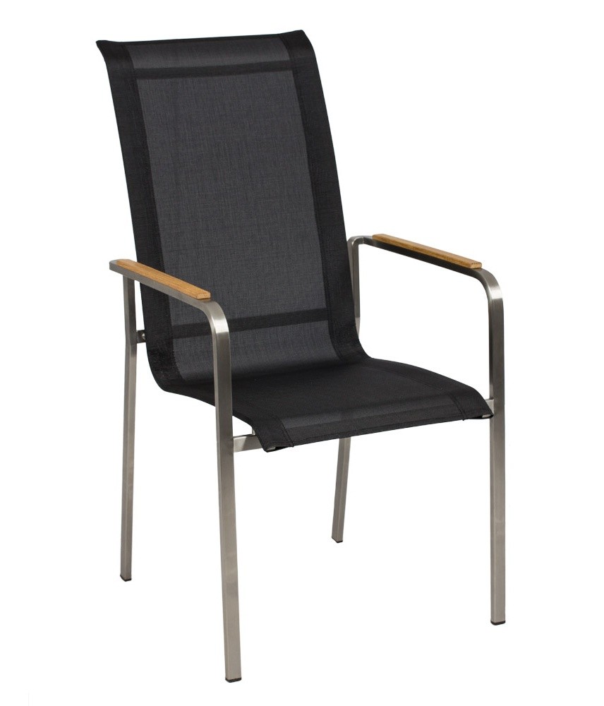 Fotel na taras Ozzy 105 cm czarny Textilene teczyna