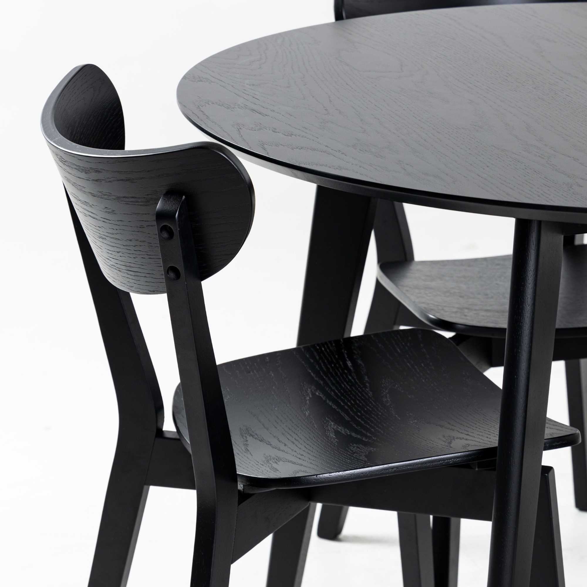 Stół okrągły do jadalni 105 cm Roxby czarny