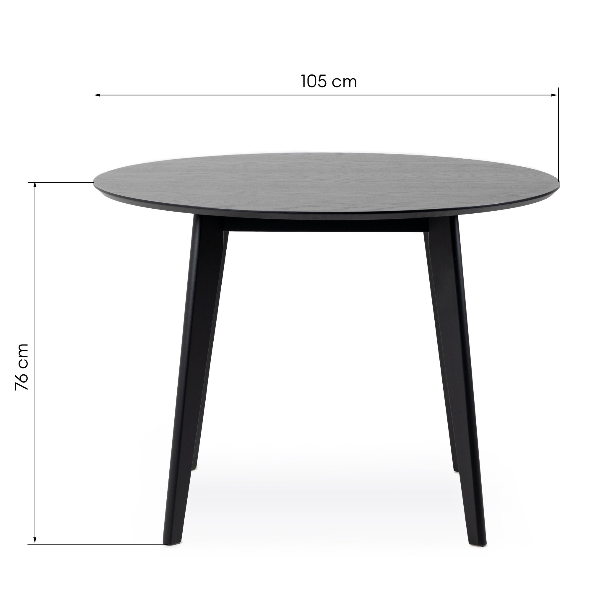Stół okrągły do jadalni 105 cm Roxby czarny