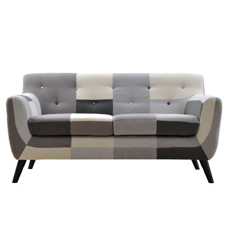 Sofa dwuosobowa Patchwork grey mix – Sofa nowoczesna premium dwuosobowa ...