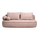 Sofa z funkcją spania i pojemnikiem Bella różowa, boucle