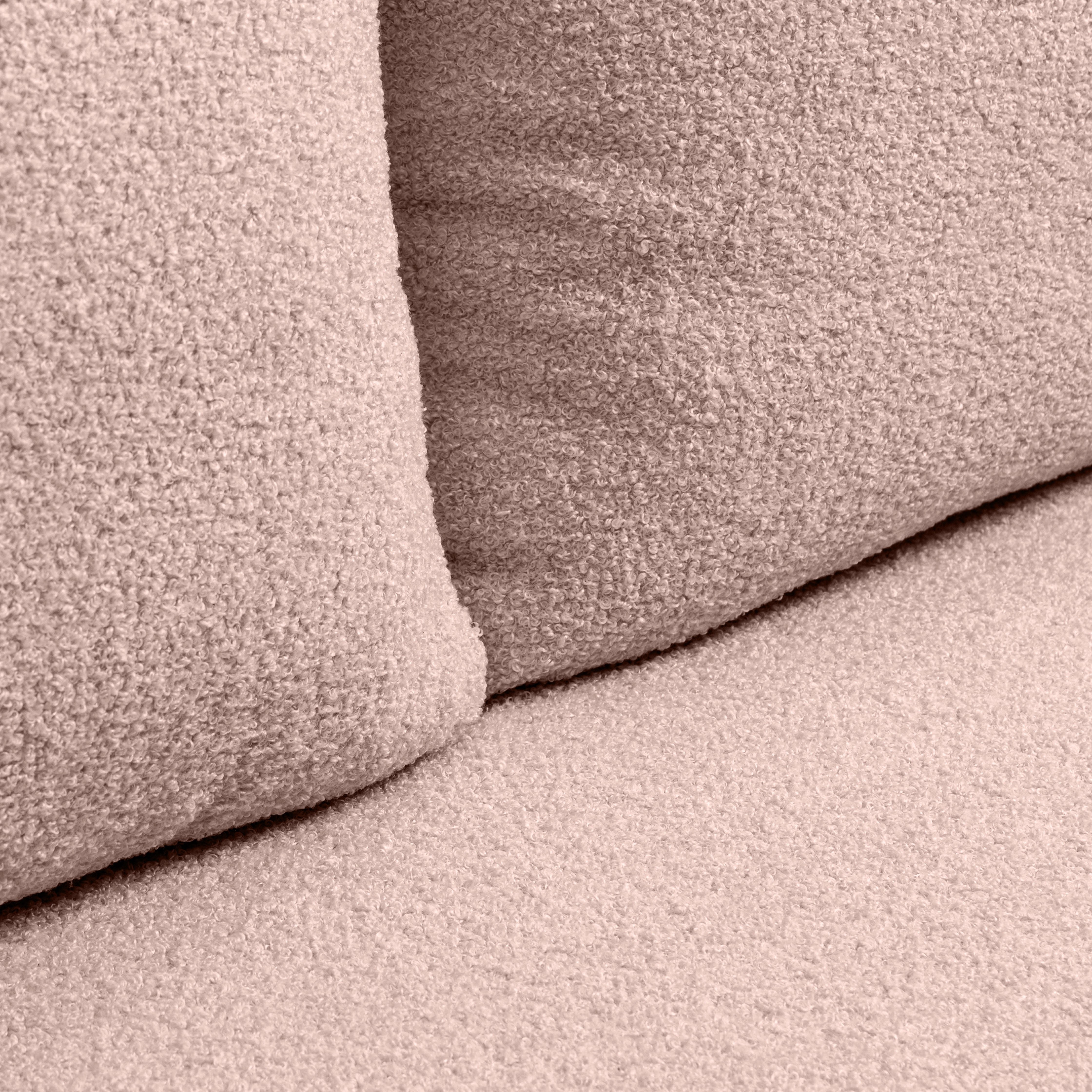 Sofa z funkcją spania i pojemnikiem Bella różowa, boucle