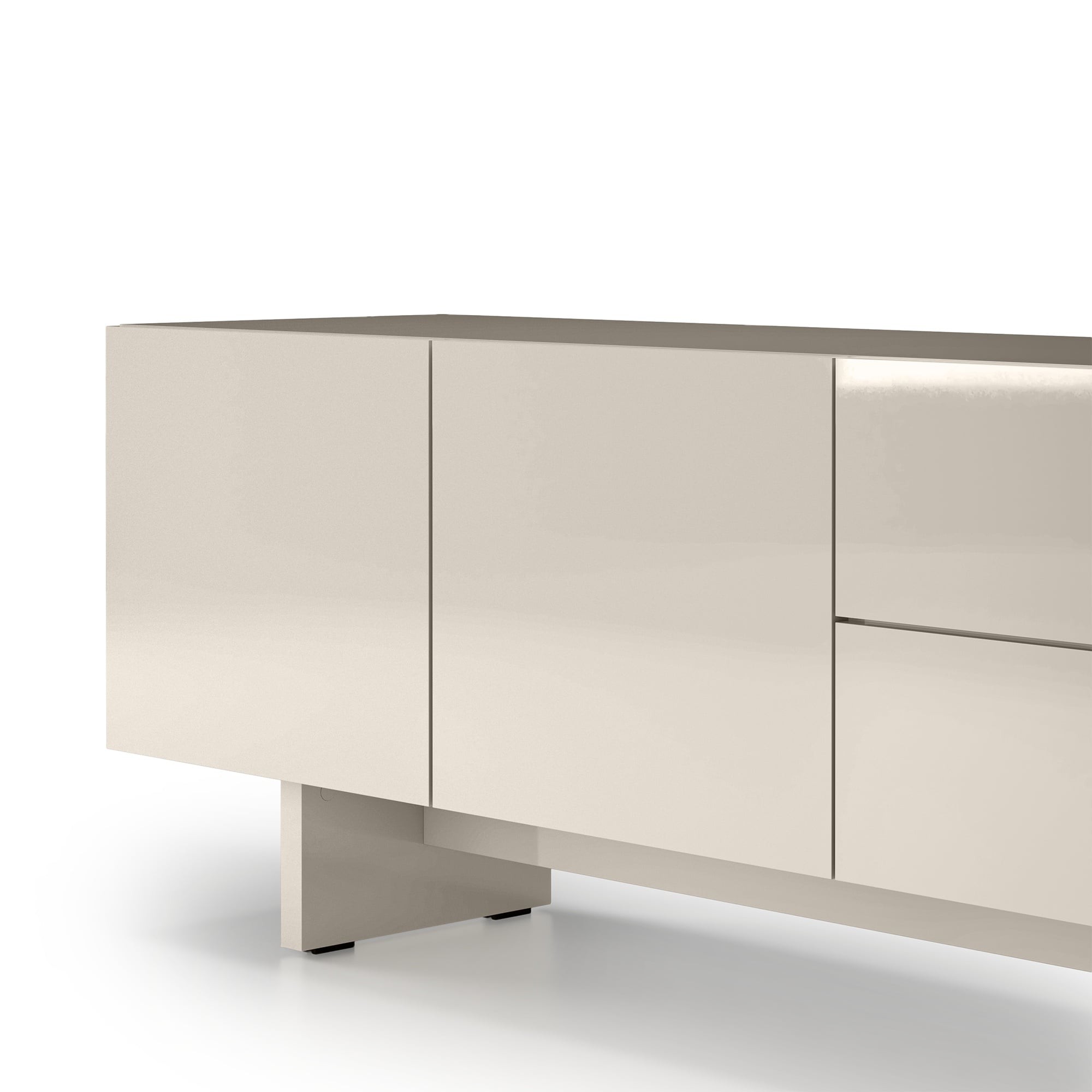 Szafka RTV Glim, kaszmirowa, glossy