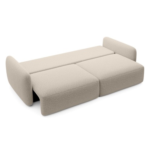 Sofa rozkładana Botse Lux z pojemnikiem, obłe kształty