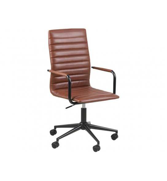 Fotel biurowy obrotowy Winslow brązowy