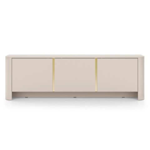 Szafka RTV Bari 168 cm, zaokrąglona, cashmere gold