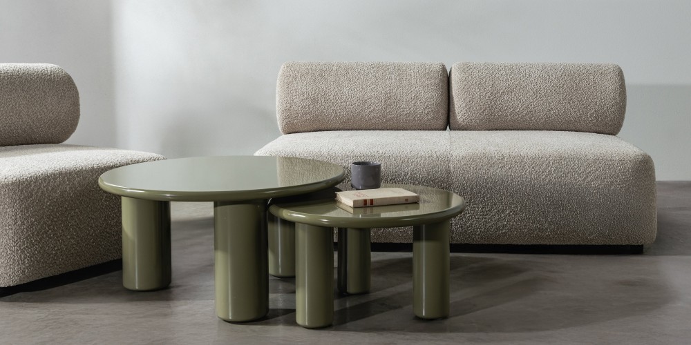 Sofa modułowa Moso, beżowa, lewostronna, zaokrąglona