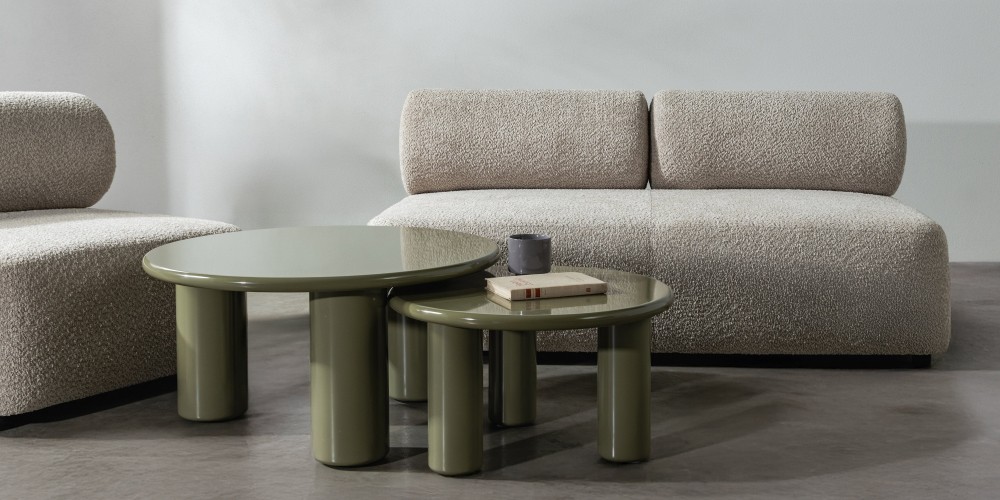 Sofa modułowa Moso, beżowa, prawostronna, zaokrąglona