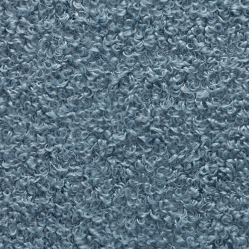 Fotel tapicerowany Alpah, boucle, niebieski