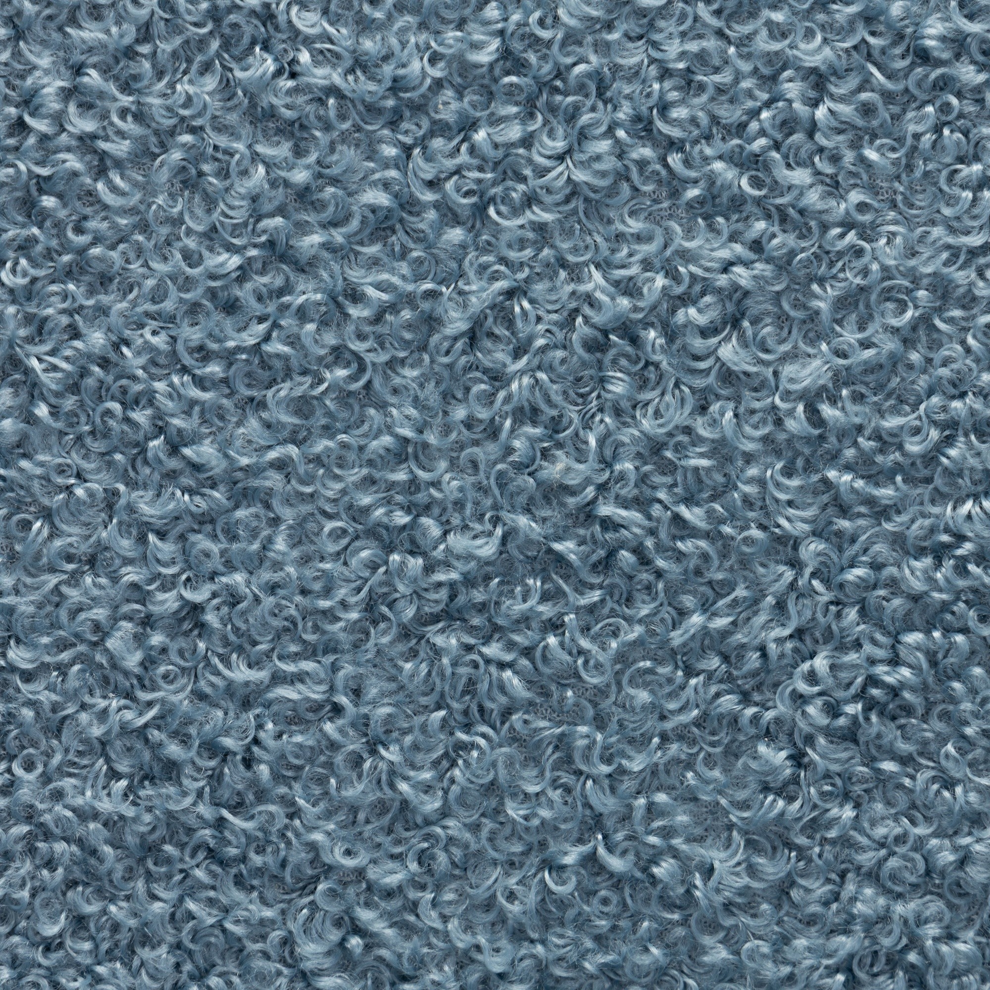 Fotel tapicerowany Alpah, boucle, niebieski