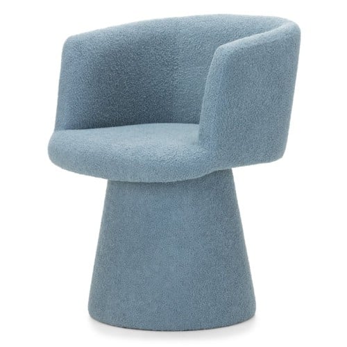 Obrotowy fotel Yato boucle, niebieski