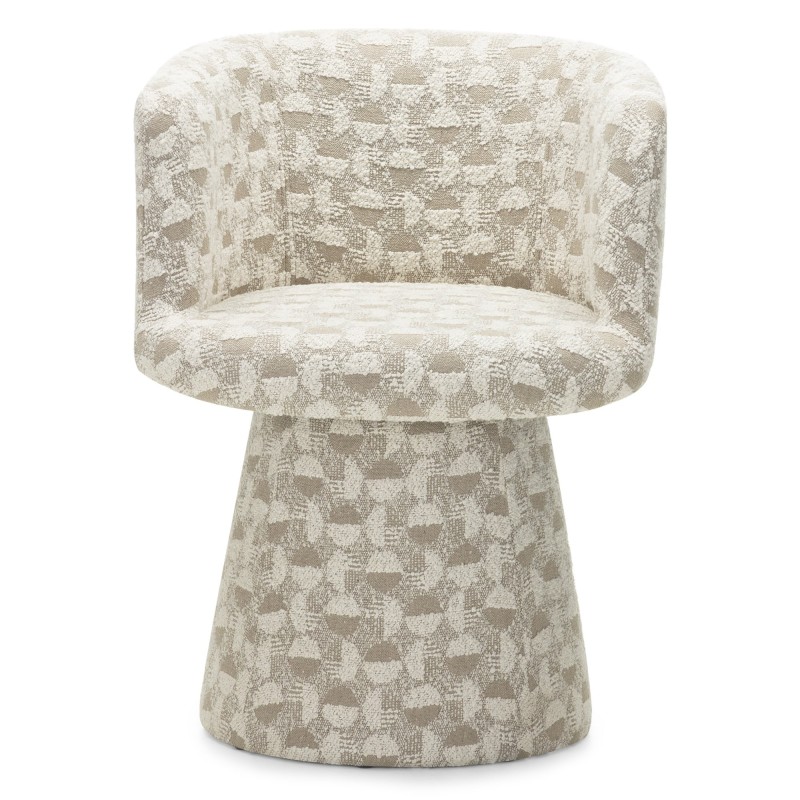 Obrotowy fotel Yato, boucle, beżowy