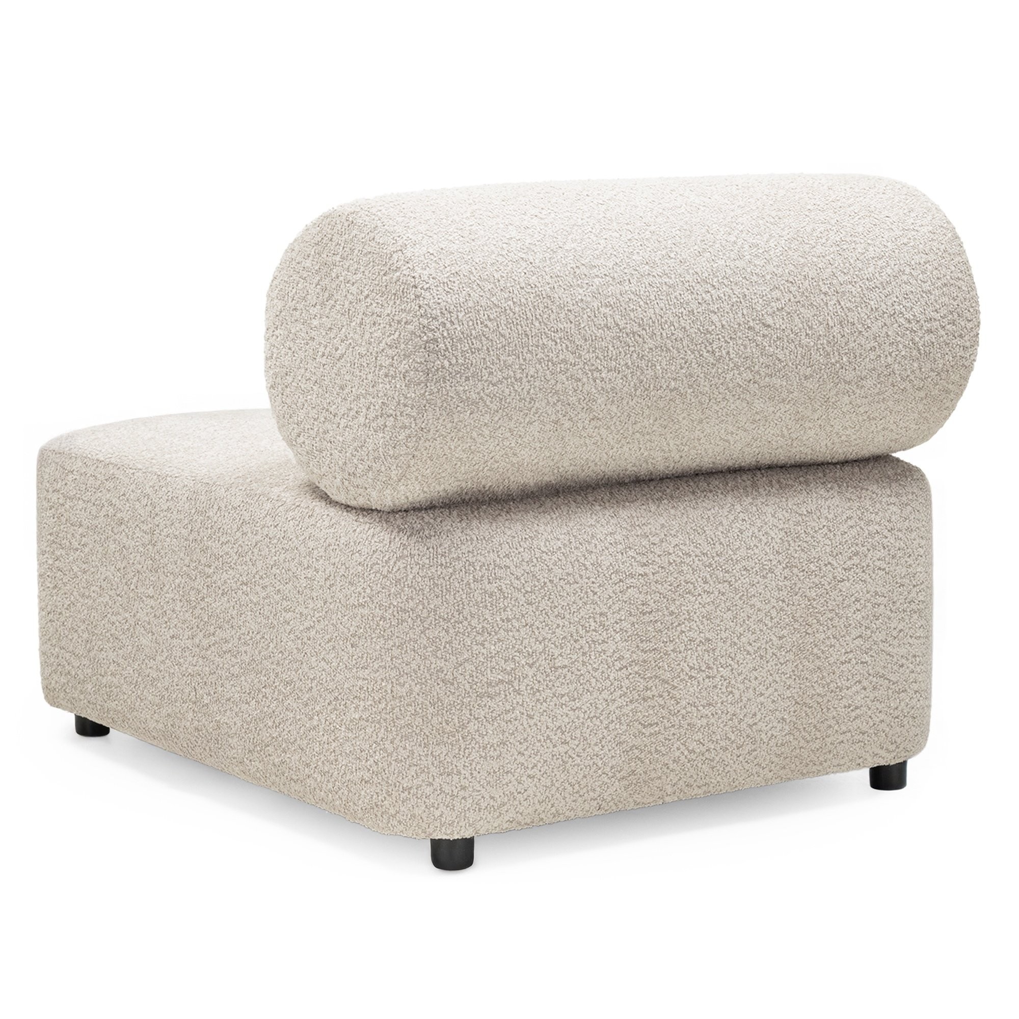 Moduł środkowy Moso 80 cm, beżowy, zaokrąglony