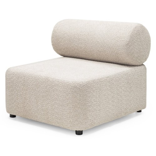 Moduł środkowy Moso 80 cm, beżowy, zaokrąglony