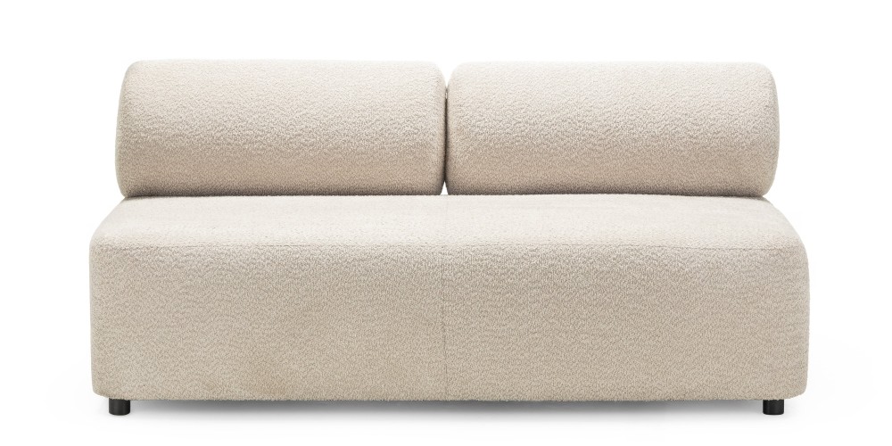 Moduł środkowy Moso 160 cm, beżowy, zaokrąglony