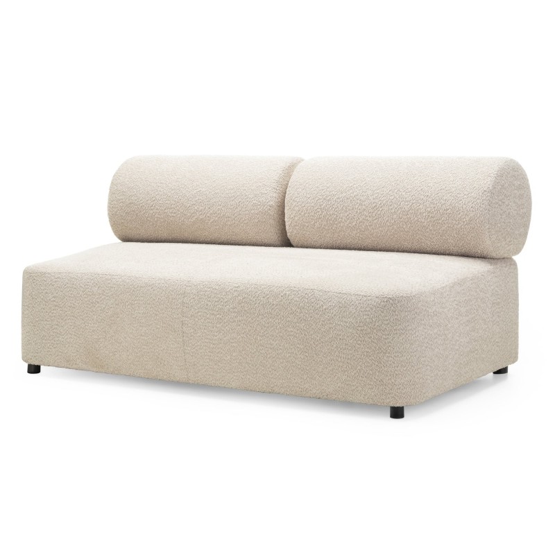 Moduł środkowy Moso 160 cm, beżowy, zaokrąglony