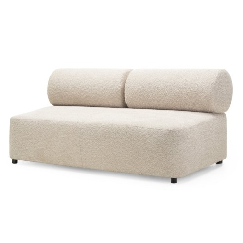 Moduł środkowy Moso 160 cm, beżowy, zaokrąglony