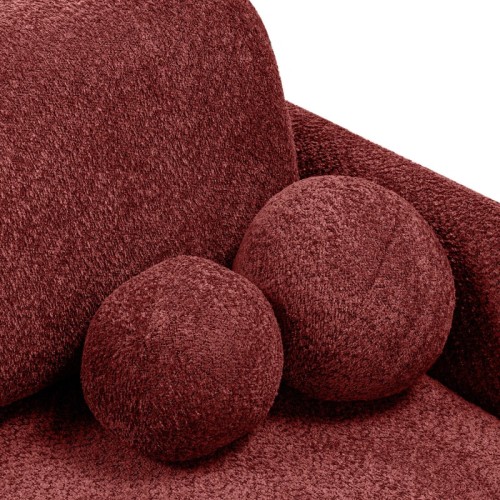 Sofa z funkcją spania i pojemnikiem Nest, bordowa