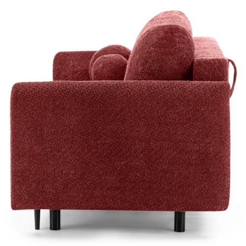 Sofa z funkcją spania i pojemnikiem Nest, bordowa