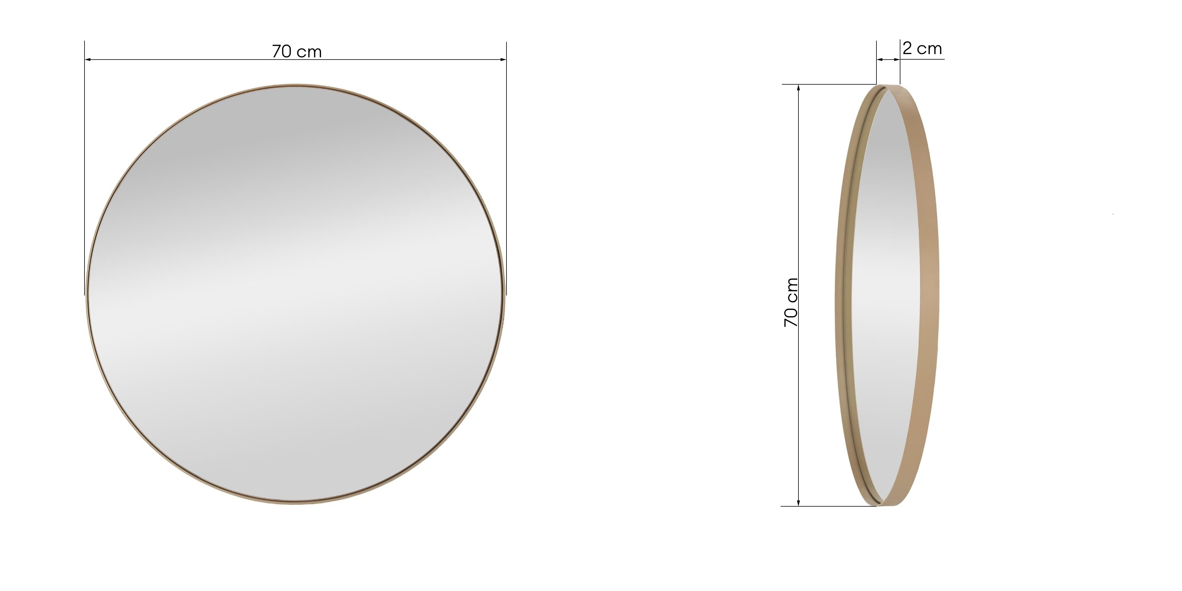 Lustro wiszące Patina 70 cm, okrągłe, złote