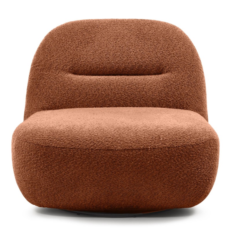 Fotel obrotowy Bonita miedziany, boucle