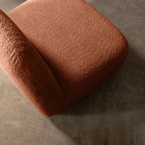 Fotel obrotowy Bonita miedziany, boucle