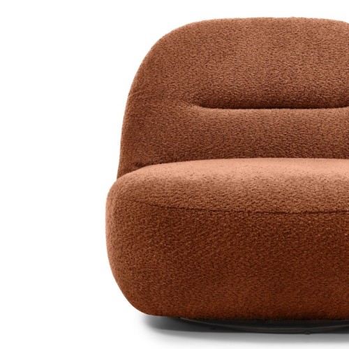Fotel obrotowy Bonita miedziany, boucle