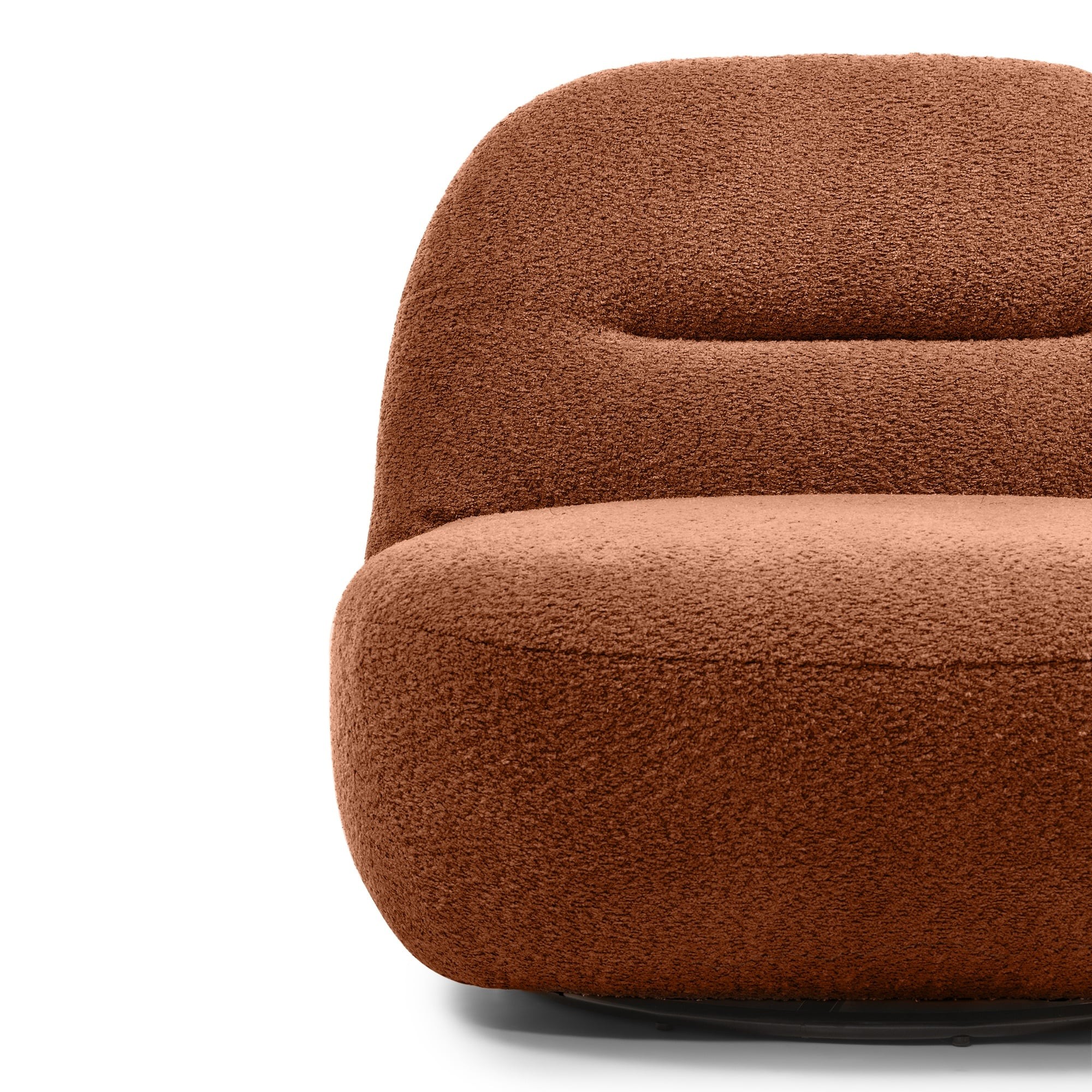 Fotel obrotowy Bonita miedziany, boucle