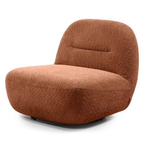 Fotel obrotowy Bonita miedziany, boucle