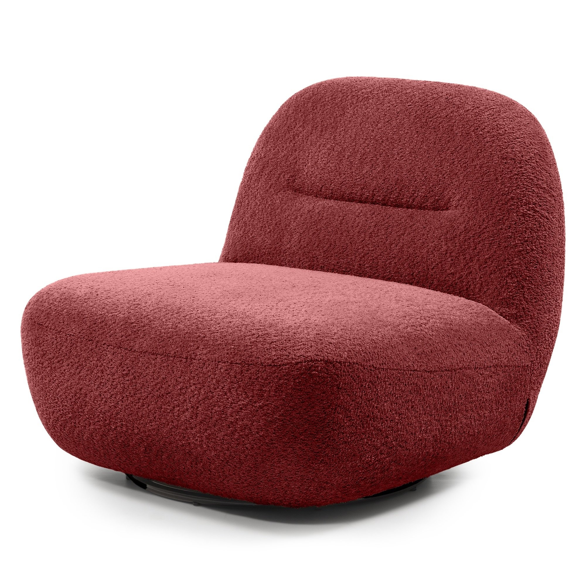 Fotel obrotowy Bonita bordowy, boucle