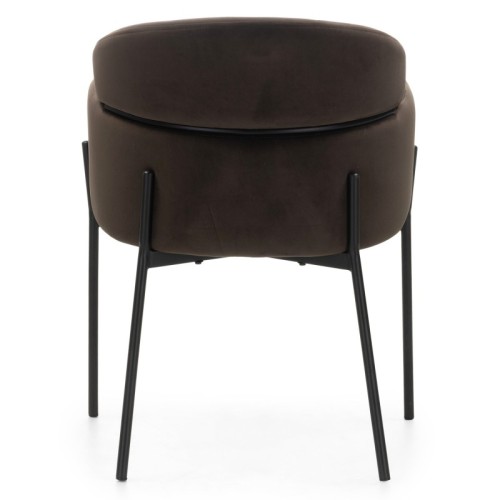 Krzesło do jadalni Granda, czekoladowe/espresso, velvet