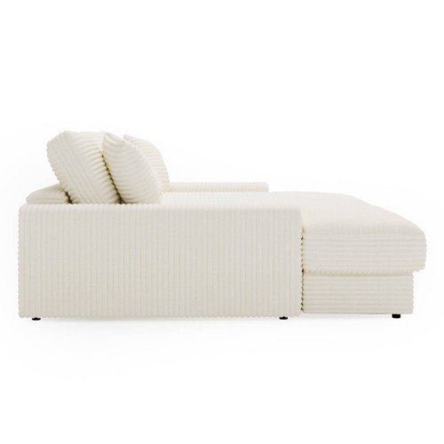 Sofa do salonu Happy, kremowa, sztruks