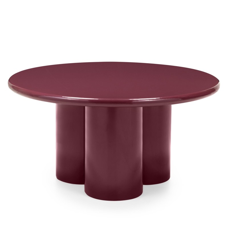 Stolik kawowy Everett 80 cm,  burgund, glossy