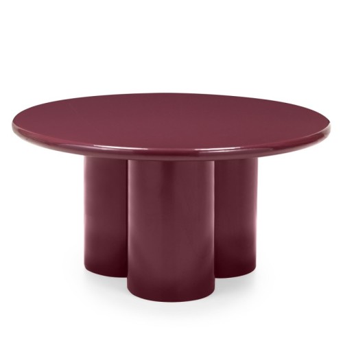 Stolik kawowy Everett 80 cm,  burgund, glossy