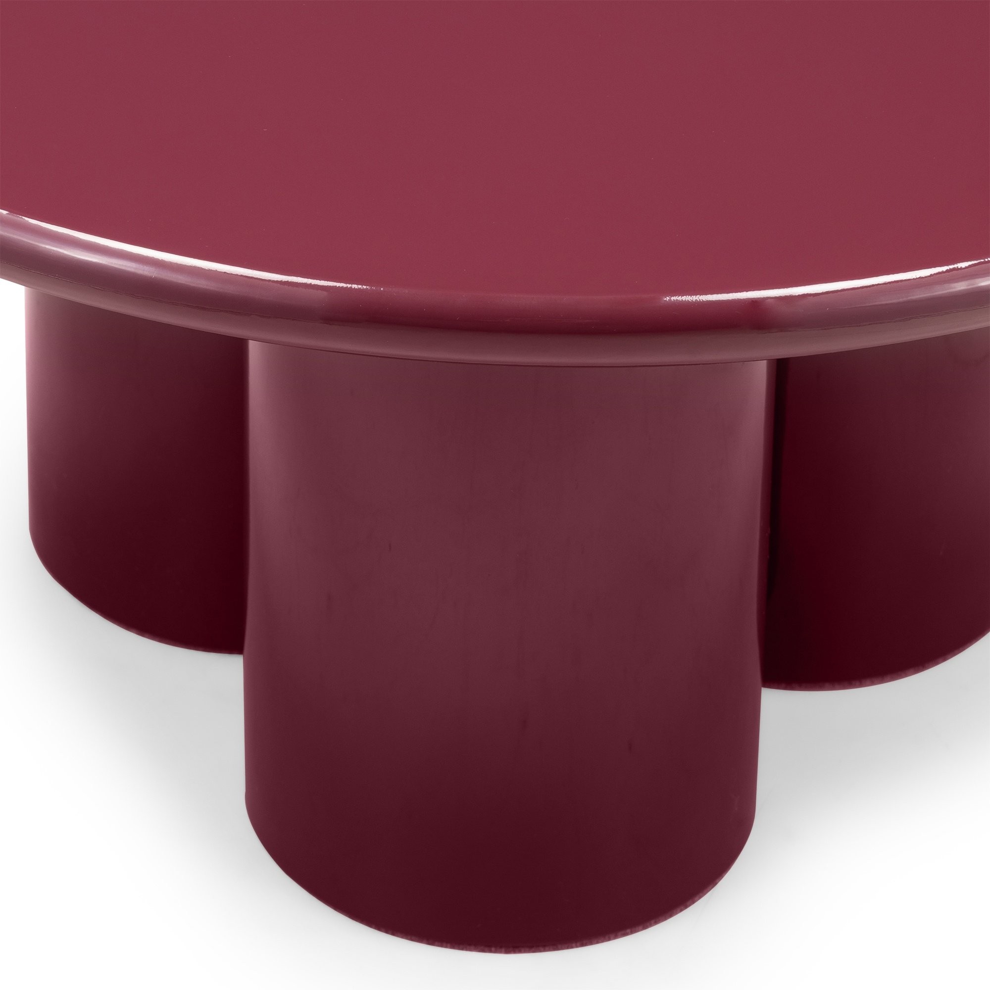 Stolik kawowy Everett 80 cm,  burgund, glossy