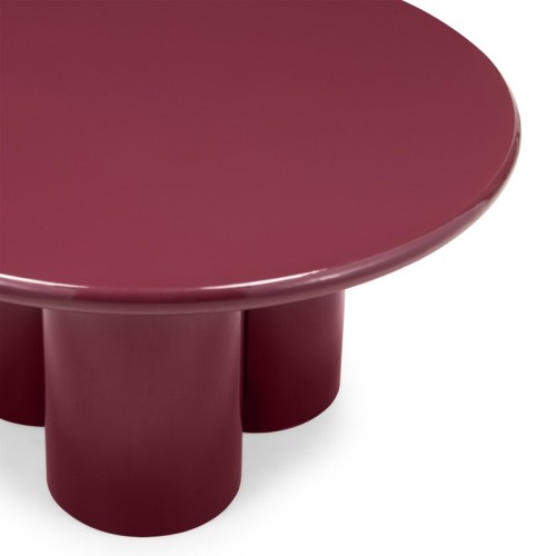 Stolik kawowy Everett 80 cm,  burgund, glossy