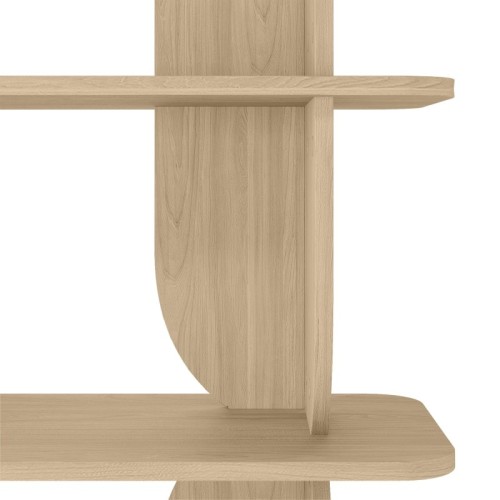 Regał wysoki Loocky, zaokrąglony, Natural Noble Elm