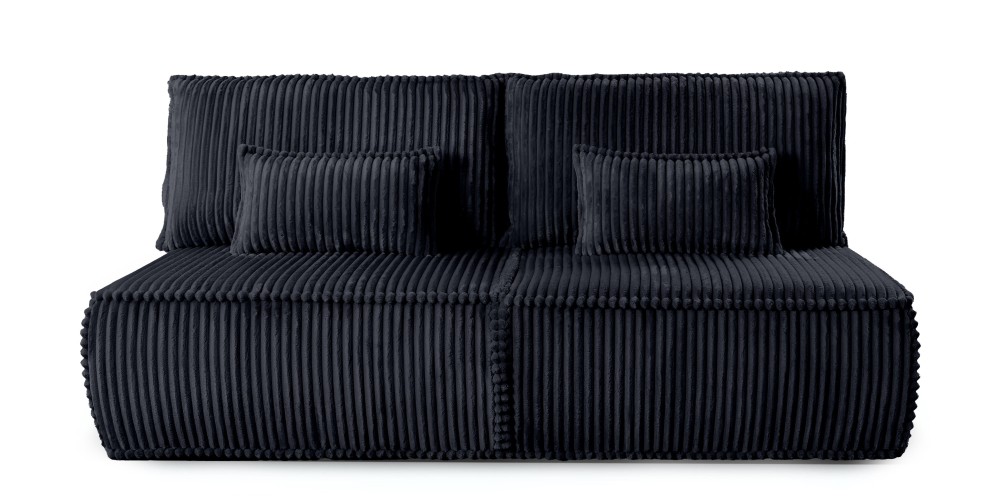 Sofa rozkładana Sofuto z pojemnikiem, granatowa, sztruks