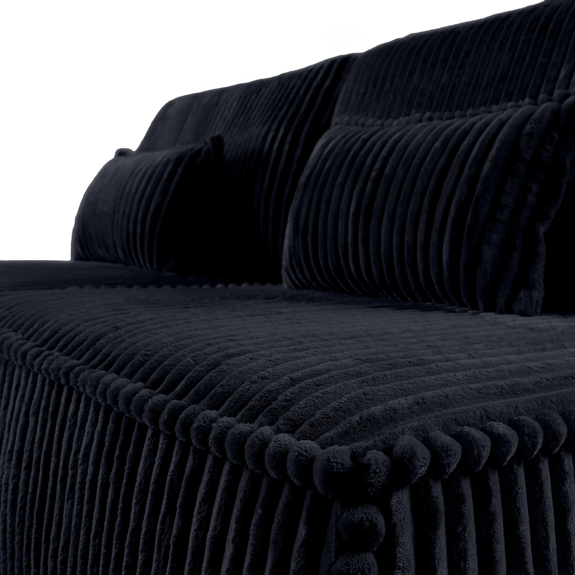 Sofa rozkładana Sofuto z pojemnikiem, granatowa, sztruks