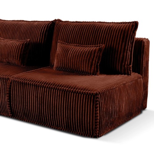 Sofa rozkładana Sofuto z pojemnikiem, miedziana, sztruks