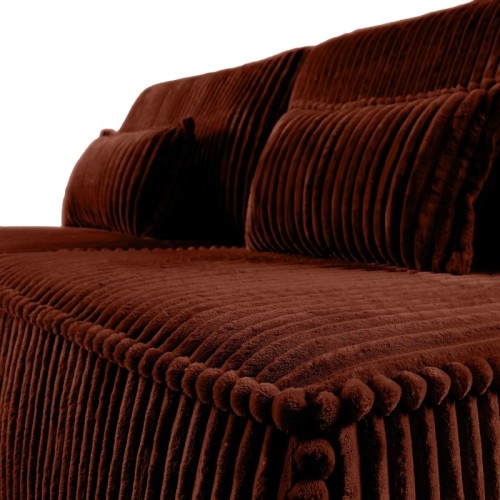 Sofa rozkładana Sofuto z pojemnikiem, miedziana, sztruks