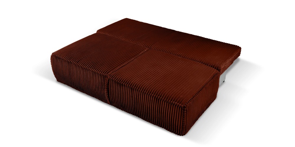 Sofa rozkładana Sofuto z pojemnikiem, miedziana, sztruks