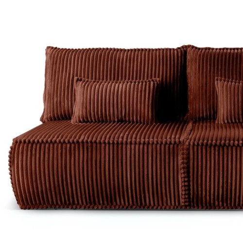 Sofa rozkładana Sofuto z pojemnikiem, miedziana, sztruks