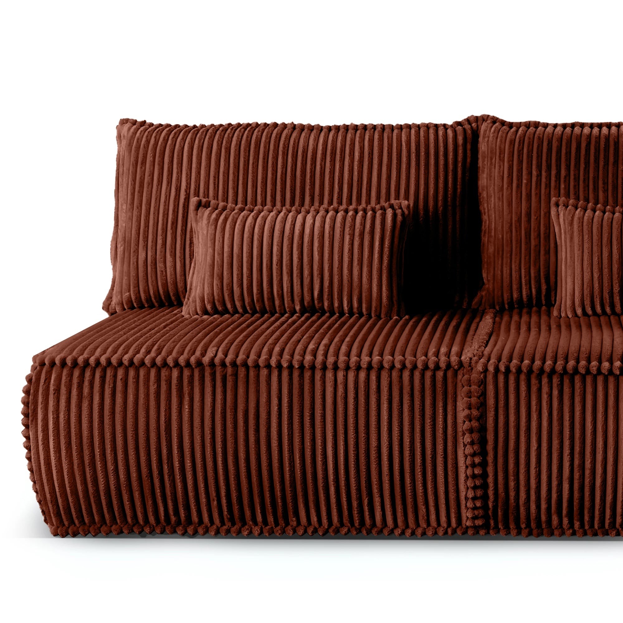 Sofa rozkładana Sofuto z pojemnikiem, miedziana, sztruks